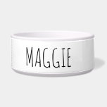 Minimalist Name Ceramic Pet Bowl<br><div class="desc">Personalized minimalist pet bowl for your dog or cat.</div>