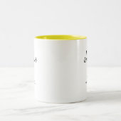 Minimalist Name | Drink Preference Tea Milk Sugar Two-Tone Coffee Mug (Center)