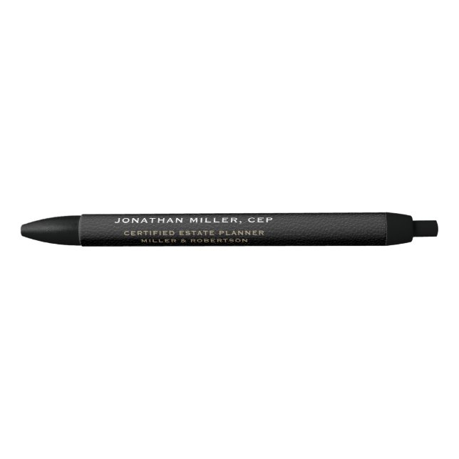 Minimalist Name Title Company Typographic Pen (Front)