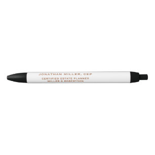 Minimalist Name Title Company Typographic Pen