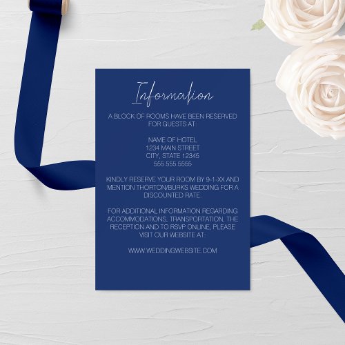 Minimalist Narcissus Wedding Enclosure Card