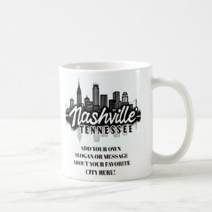 Minimalist Nashville Skyline, Tennessee City Coffee Mug