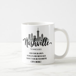 Minimalist Nashville Skyline, Tennessee City Coffee Mug