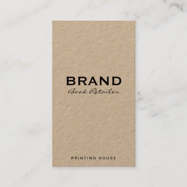 Minimalist Natural Business Card (Front)