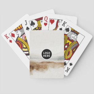 Minimalist Natural Watercolor Abstract Pattern  Poker Cards