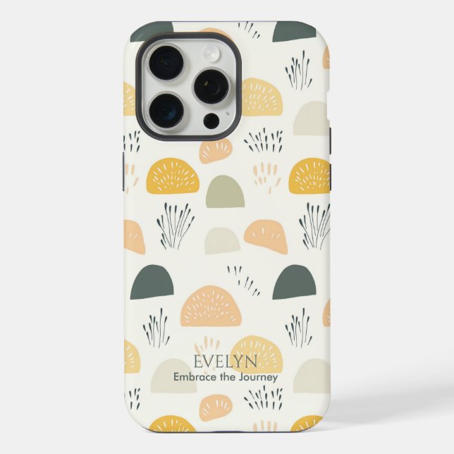 Minimalist Nature-Inspired - Abstract Boho Pattern Iphone Case (Back)