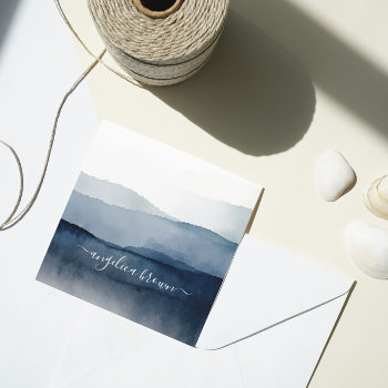 Minimalist Nautical Watercolor Business Card by istanbuldesign at Zazzle