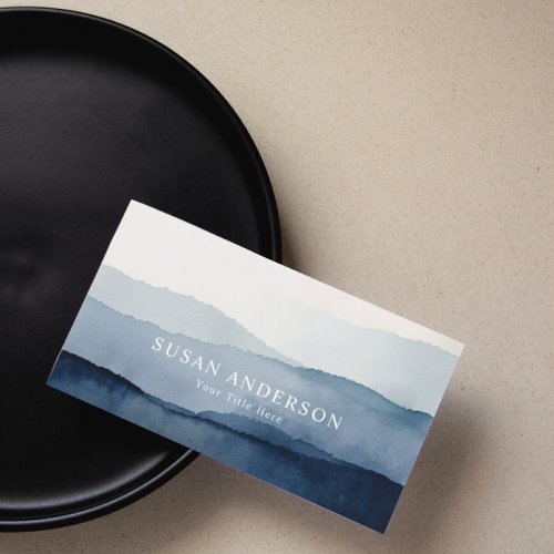 Minimalist Nautical Watercolor Business Card