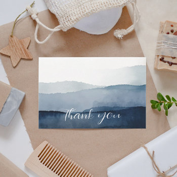 Minimalist Nautical Watercolor Thank You Card by istanbuldesign at Zazzle