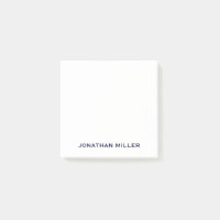 Minimalist Navy and White Monogram 3x3