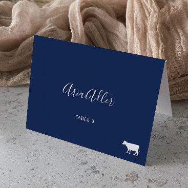 Minimalist | Navy Beef Meal Option Place Cards