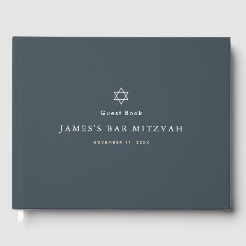 Minimalist Navy Blue Bar Mitzvah