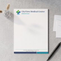 Minimalist Navy Blue Medical Center Custom Logo