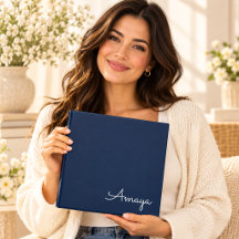 Minimalist Navy Blue Personalized Name | Elegant