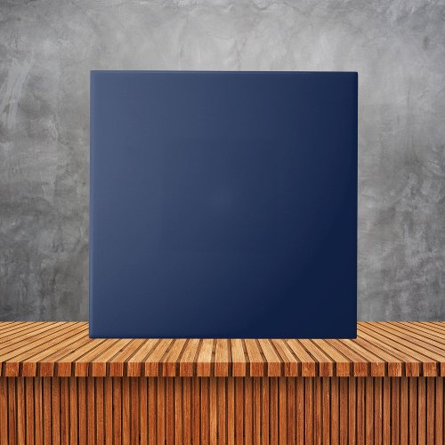 Minimalist Navy Blue  Plain Solid Color   Ceramic Tile