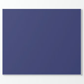 Minimalist navy blue plain solid elegant gift wrapping paper (Flat)