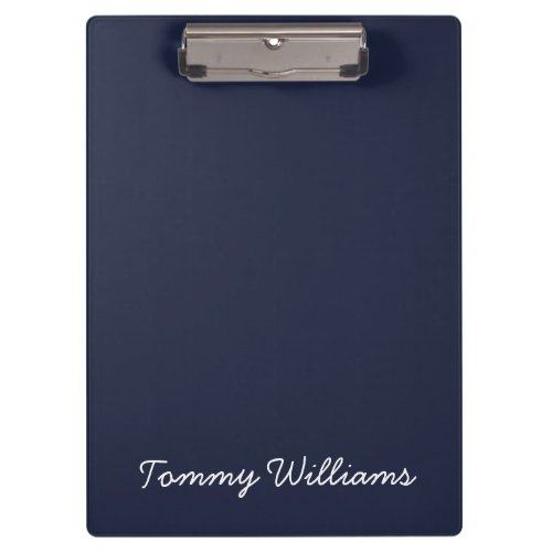 Minimalist Navy Blue Professional Simple Clipboard