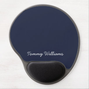 Minimalist Navy Blue Professional Simple Gel Mouse Pad