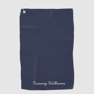 Minimalist Navy Blue Professional Simple Golf Towel
