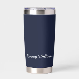 Minimalist Navy Blue Professional Simple Insulated Tumbler