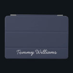 Minimalist Navy Blue Professional Simple iPad Mini Cover<br><div class="desc">These simple,  minimalist can be personalised to include a name or any text of your choice. If you don't want any text and would prefer just a blank,  then you can simply delete the text.</div>