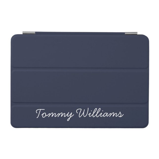 Minimalist Navy Blue Professional Simple iPad Mini Cover (Horizontal)