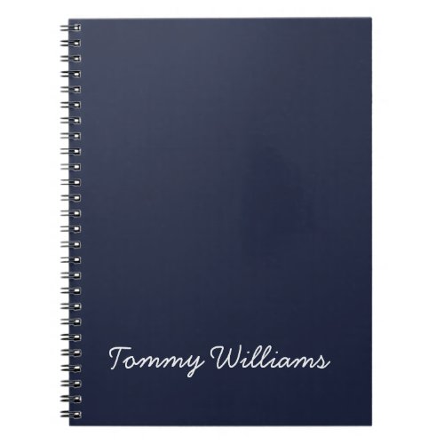 Minimalist Navy Blue Professional Simple Notebook