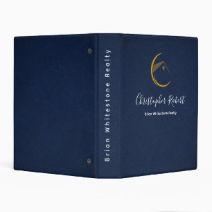 Minimalist Navy Blue Real Estate Mini Binder