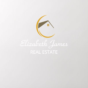 Minimalist Navy Blue Real Estate Wall Decal