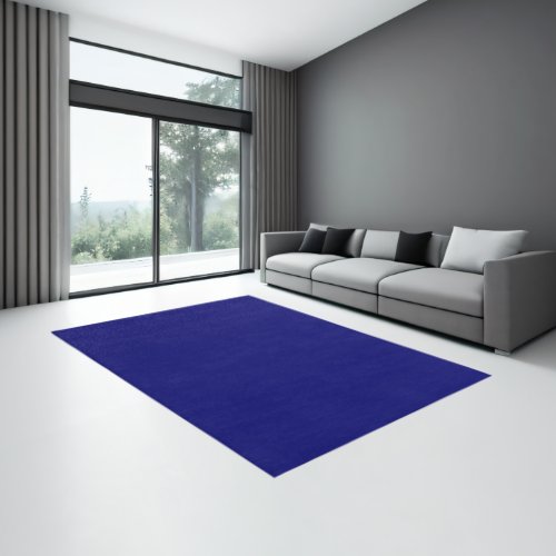 Minimalist Navy Blue Solid Color Elegant Chic Rug