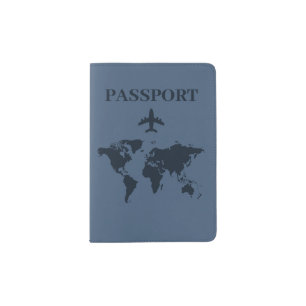 Minimalist Navy Blue Travel Map Design Cover