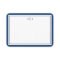 Minimalist Navy Blue Two Border Monogram Note Card