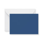Minimalist Navy Blue Two Border Monogram Note Card