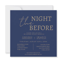 Minimalist Navy Rehearsal Dinner Wedding Square