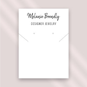 Minimalist Necklace Earring Jewelry Display Business Card