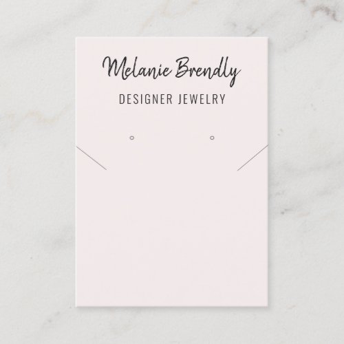 Minimalist Necklace Earring Jewelry Display Business Card