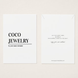 Minimalist  Necklace Jewelry Display Card