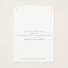 Minimalist Necklace Jewelry Display Card