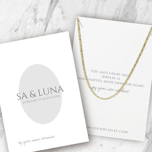 Minimalist Necklace Jewelry Display Card