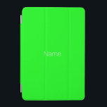 Minimalist neon green custom name monogram iPad mini cover<br><div class="desc">Elegant minimalist modern neon green custom name monogram iPad mini Cover</div>