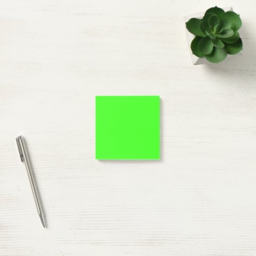 Minimalist Neon Green Plain Solid color  Post_it Notes