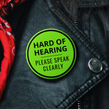 Minimalist Neon Green Text Hard of Hearing