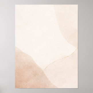 Minimalist Neutral Abstract Wall Art Poster – Beig
