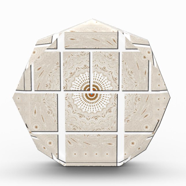 Minimalist Neutral Geometric Beige Tonal Design Award (Front)