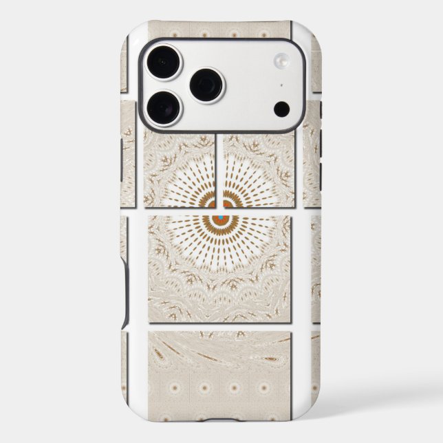 Minimalist Neutral Geometric Beige Tonal Design Case-Mate iPhone Case (Back)