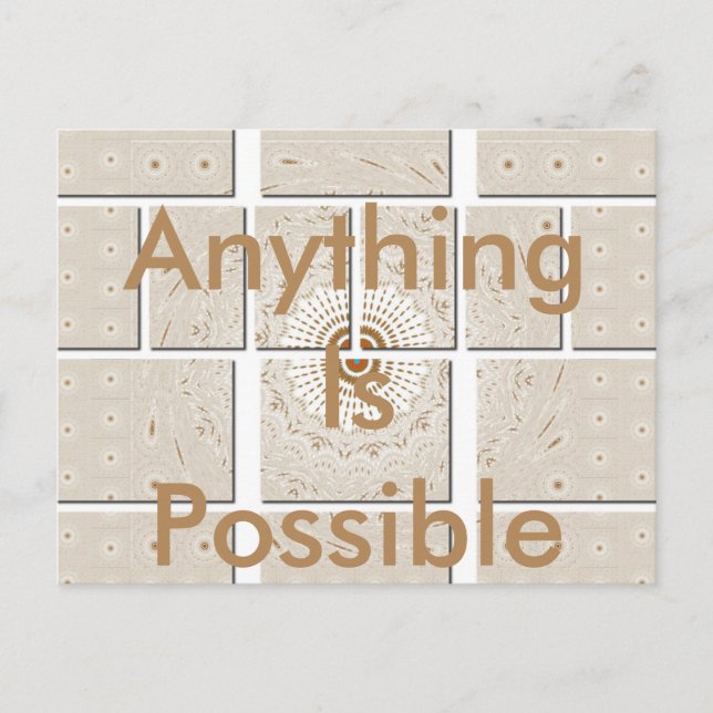 Minimalist Neutral Geometric Beige Tonal Design Postcard (Front)