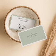 Minimalist Neutral Green Modern Boho Trendy Unique