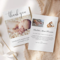 Minimalist New Baby Thank You Birth Announcement