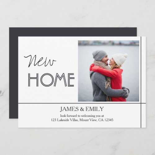 Minimalist New Home Photo Moving Announcement