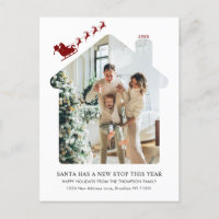 Minimalist New Home Photo Red Santa Sleigh Moving